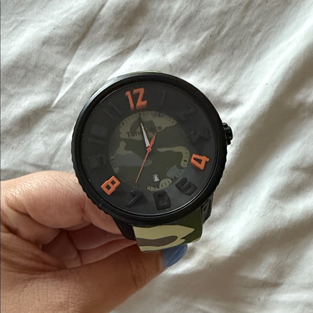 Mulco Camouflage Watch with Black and Orange Details